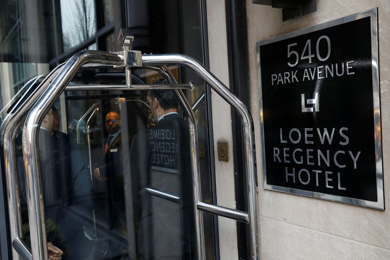 © Reuters. The outside of the Loews Regency Hotel is seen in New York