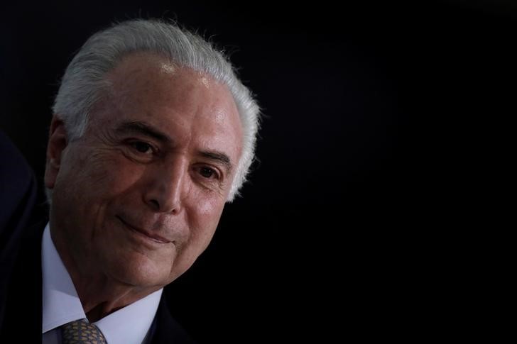 © Reuters. Presidente Michel Temer durante cerimônia em Brasília