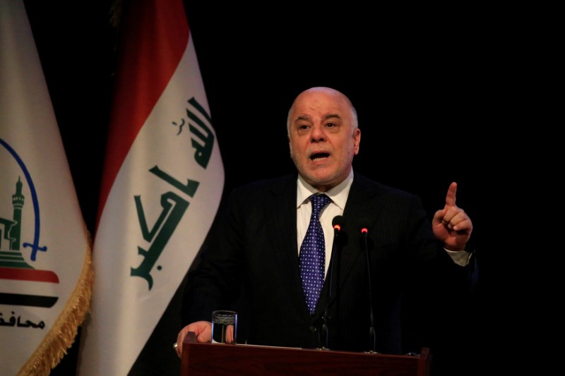 © Reuters. العبادي: العراق سيتخذ كل الإجراءات الضرورية لمنع هجمات الدولة الإسلامية من سوريا