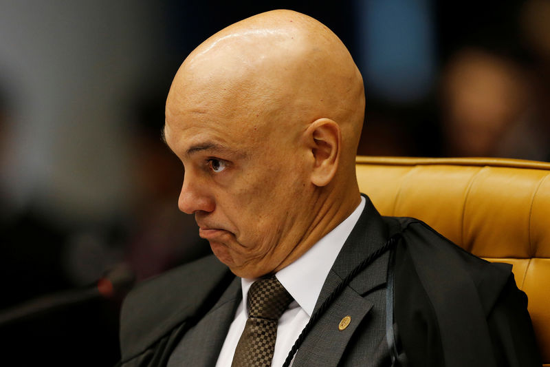 © Reuters. Ministro Alexandre de Moraes durante sessão do STF