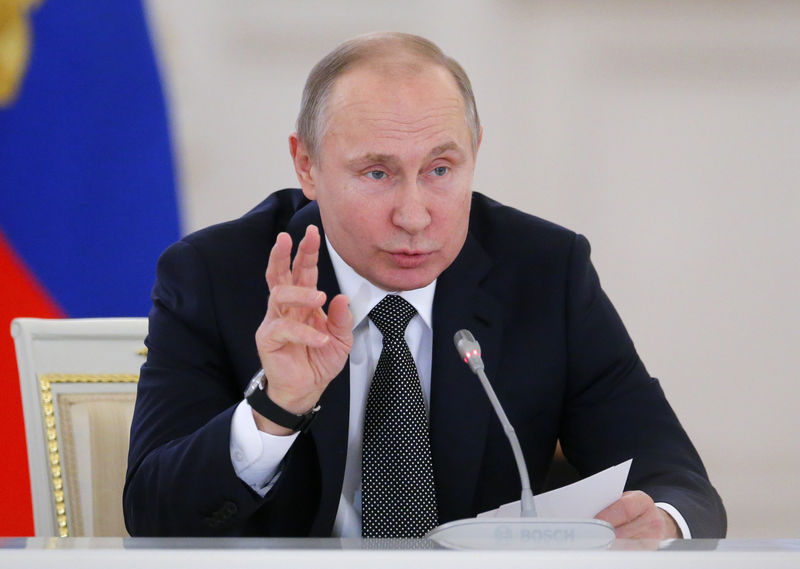 © Reuters. Presidente russo, Vladimir Putin, durante reunião em Moscou