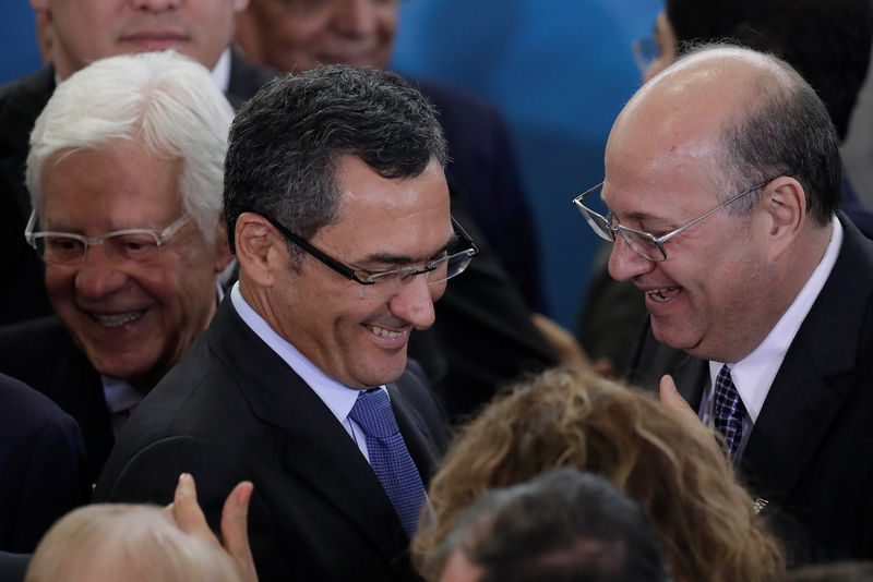 © Reuters. Novo ministro da Fazenda, Eduardo Guardia, durante cerimônia no Palácio do Planalto, em Brasília