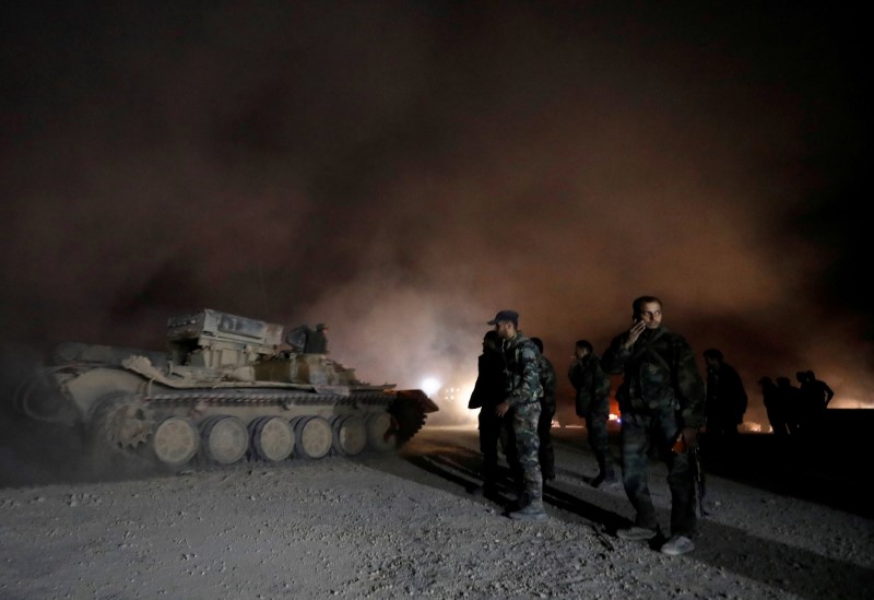 © Reuters. وكالات روسية: القوات الحكومية السورية سيطرت على الغوطة الشرقية بالكامل