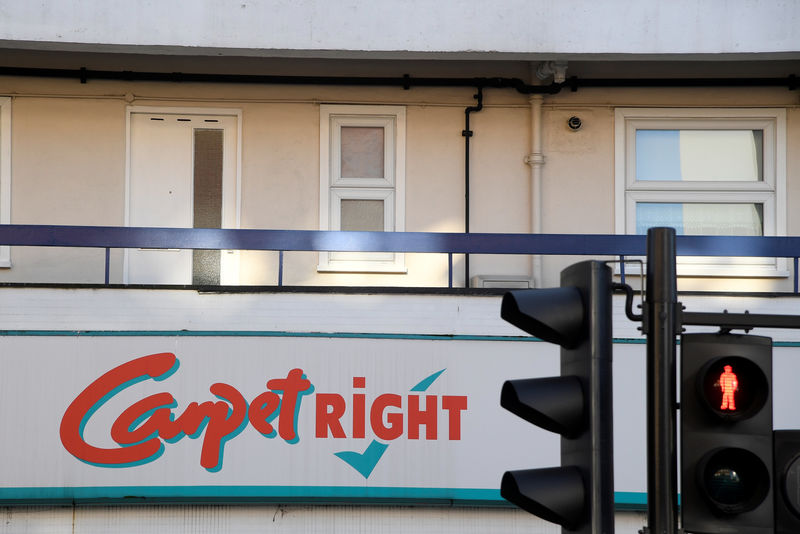 © Reuters. FILE PHOTO: A branch of Carpetright is seen in south west London