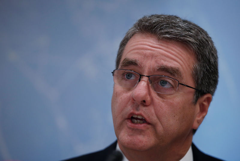 © Reuters. Roberto Azevedo, Director-General of WTO addresses a news conference in New Delhi