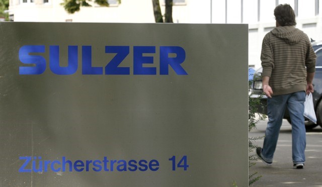 © Reuters. Логотип группы Sulzer AG в Винтертуре, Швейцария