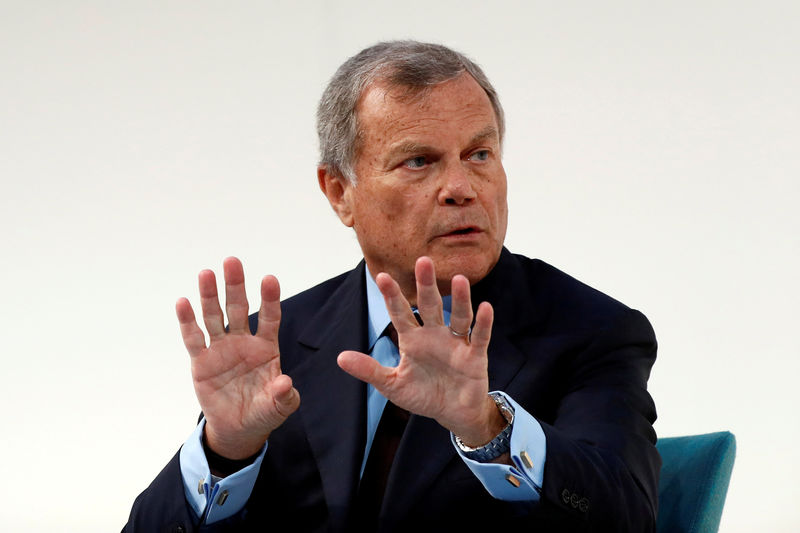 © Reuters. FILE PHOTO: Martin Sorrell, chairman and chief executive officer of WPP, the world's largest advertising company, speaks at the Confederation of British Industry's (CBI) annual conference in London