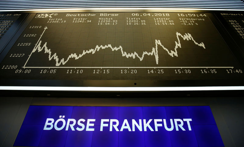 © Reuters. Немецкий индекс DAX на Франкфуртской бирже