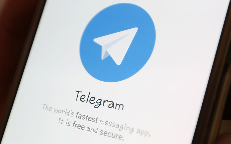 © Reuters. The Telegram logo is seen on a screen of a smartphone in this picture illustration