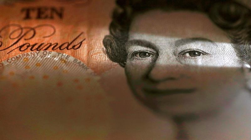© Reuters. A British ten pound banknote is seen in an illustration