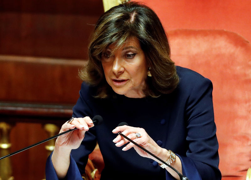 © Reuters. La presidente del Senato Maria Elisabetta Alberti Casellati