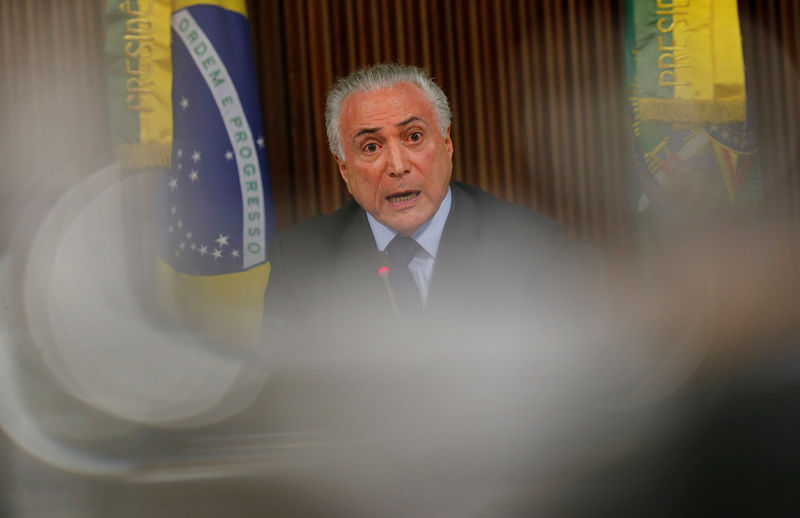 © Reuters. Presidente Michel Temer durante reunião no Palácio do Planalto, em Brasília