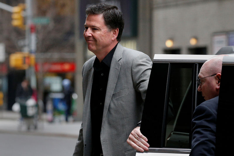 © Reuters. Ex-diretor do FBI James Comey em Nova York