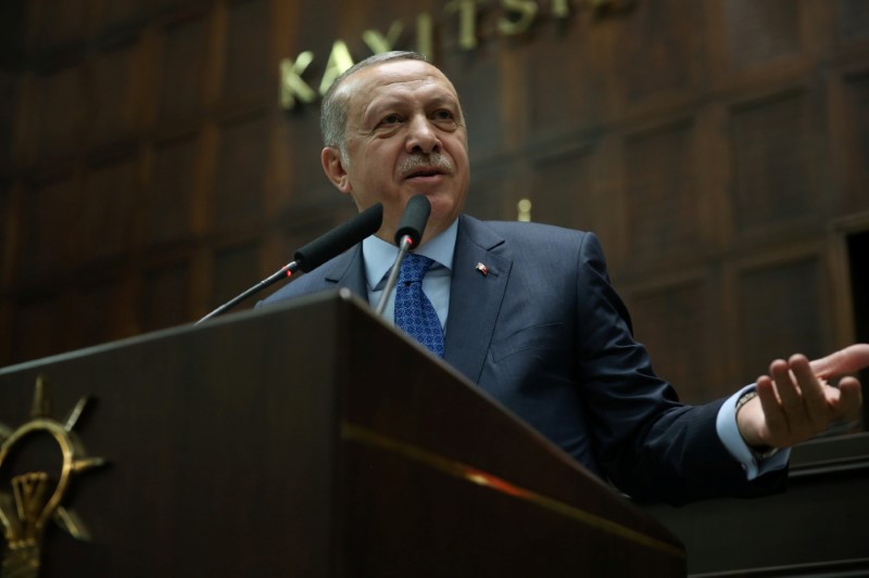 © Reuters. إردوغان يعلن إجراء انتخابات مبكرة في 24 يونيو