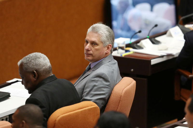 © Reuters. Primeiro-vice-presidente de Cuba, Miguel Díaz-Canel, durante sessão da Assembleia Nacional em Havana