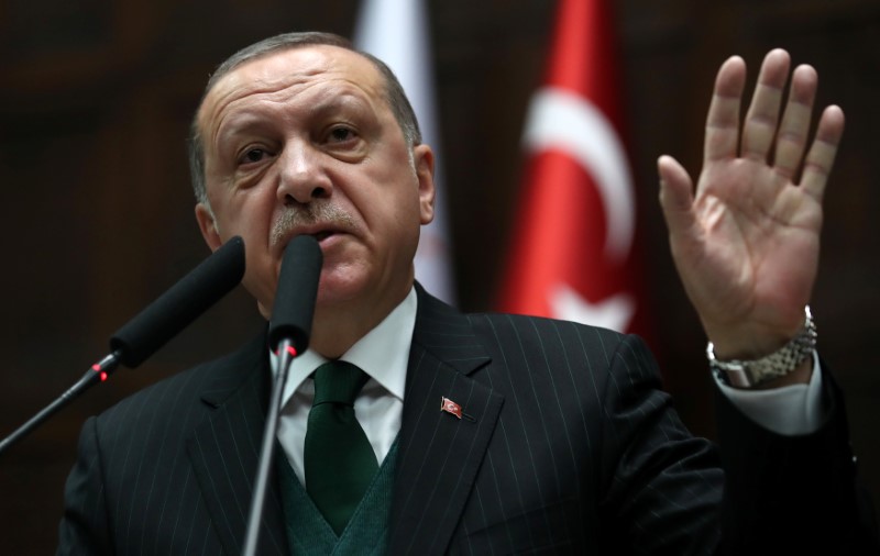 © Reuters. Presidente da Turquia, Tayyip Erdogan, em Ancara