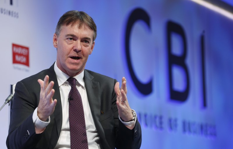 © Reuters. FILE PHOTO - BSkyB Chief Executive Darroch speaks at the CBI annual conference in London