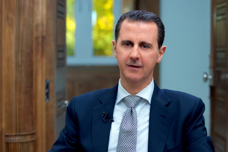 © Reuters. Presidente da Síria, Bashar al-Assad, durante entrevista em Damasco