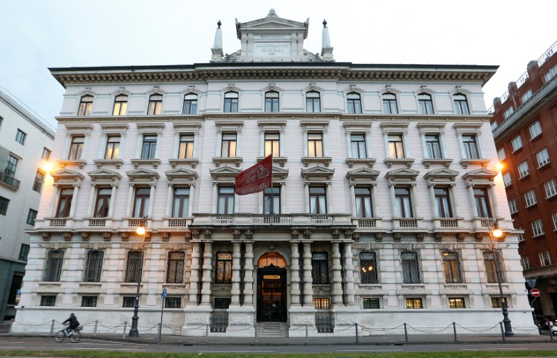 © Reuters. La sede di Generali a Trieste