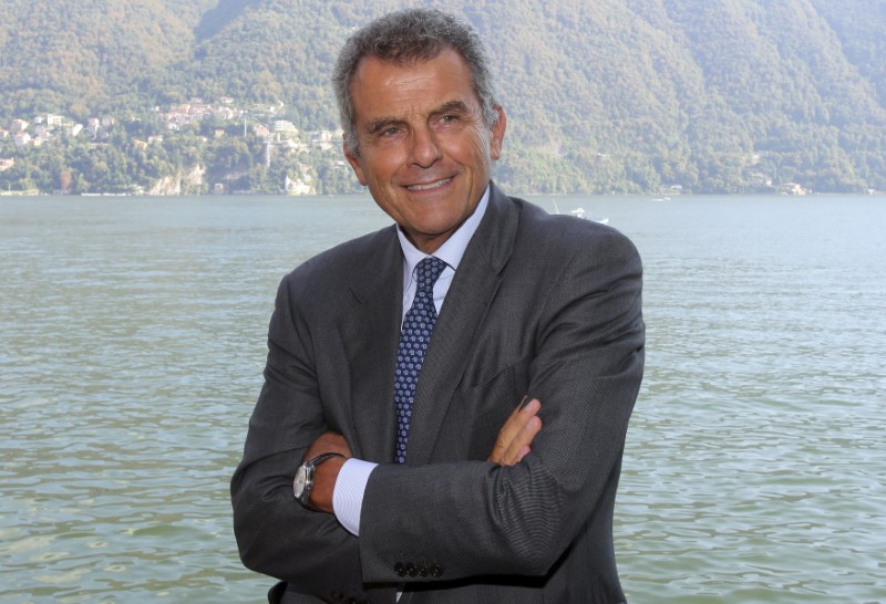 © Reuters. President of Ferragamo's SpA Ferruccio Ferragamo looks on during a coffee break at the annual Italian business and political conference in Cernobbio