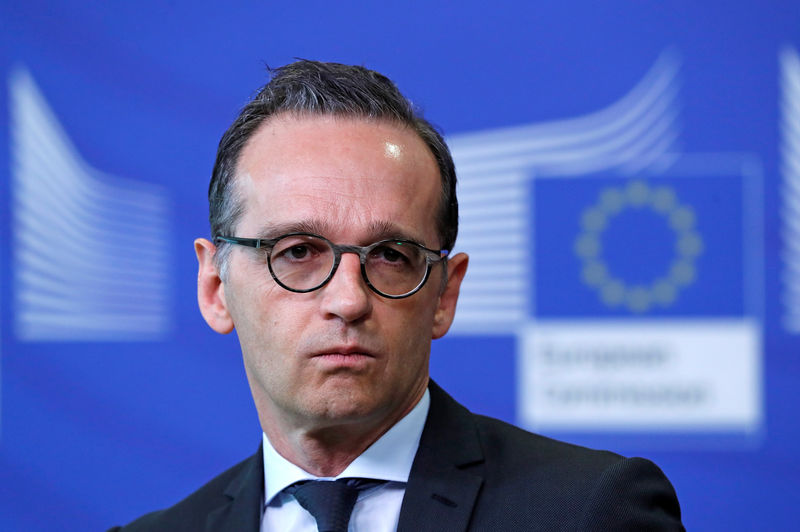 © Reuters. German Foreign Minister Heiko Maas speaks at a news conference in Brussels
