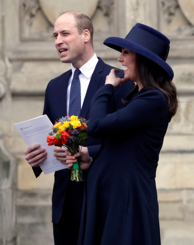 © Reuters. Príncipe William e Kate, duque e duquesa de Cambridge, após cerimônia em Londres