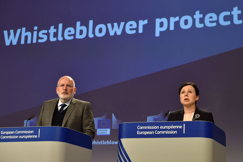© Reuters. La UE da pasos para proteger a los delatores