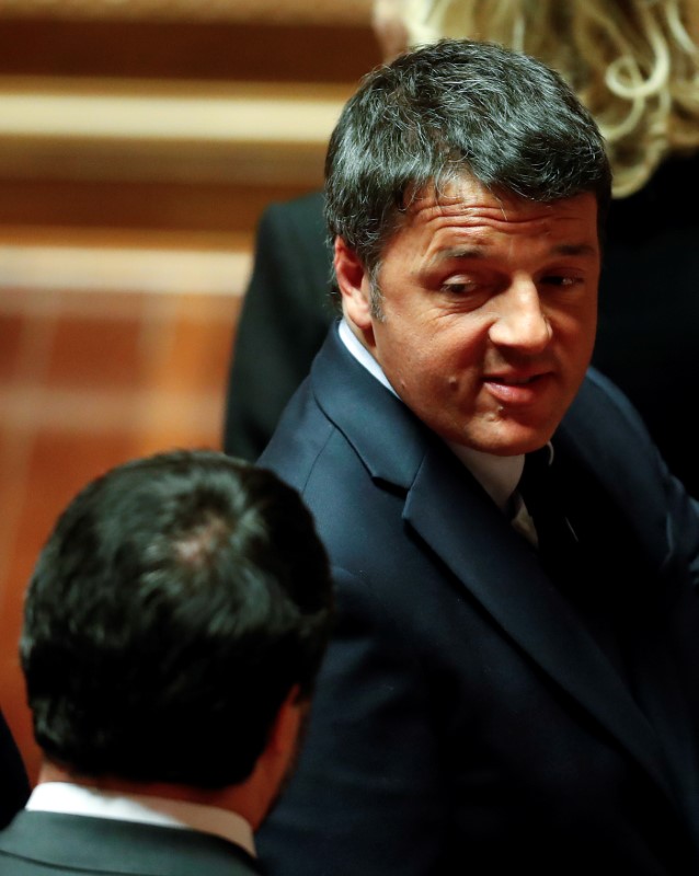 © Reuters. L'ex segretario del Pd Matteo Renzi