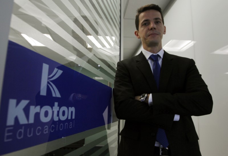 © Reuters. O presidente da Kroton Educacional, Rodrigo Galindo, em São Paulo