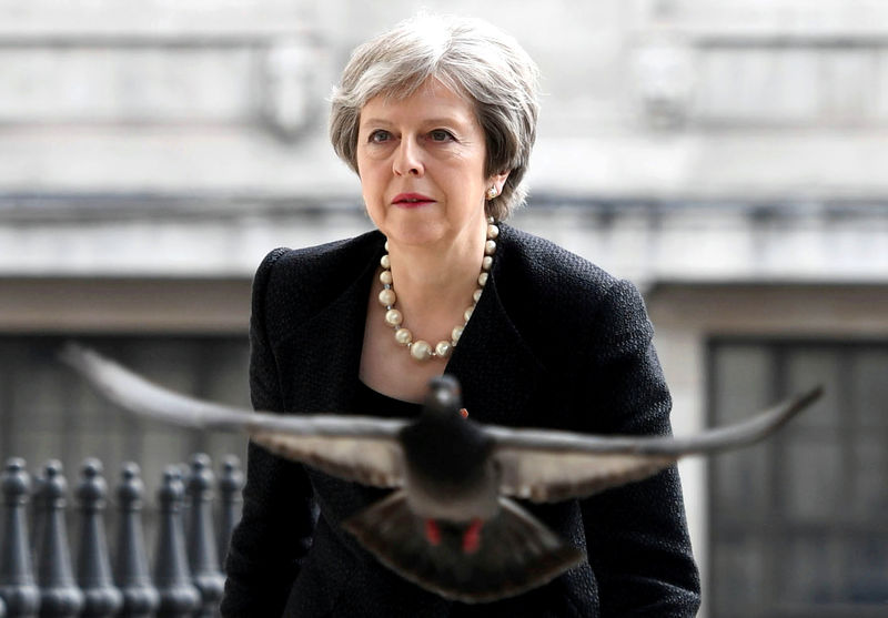 © Reuters. Theresa May chega a evento em Londres