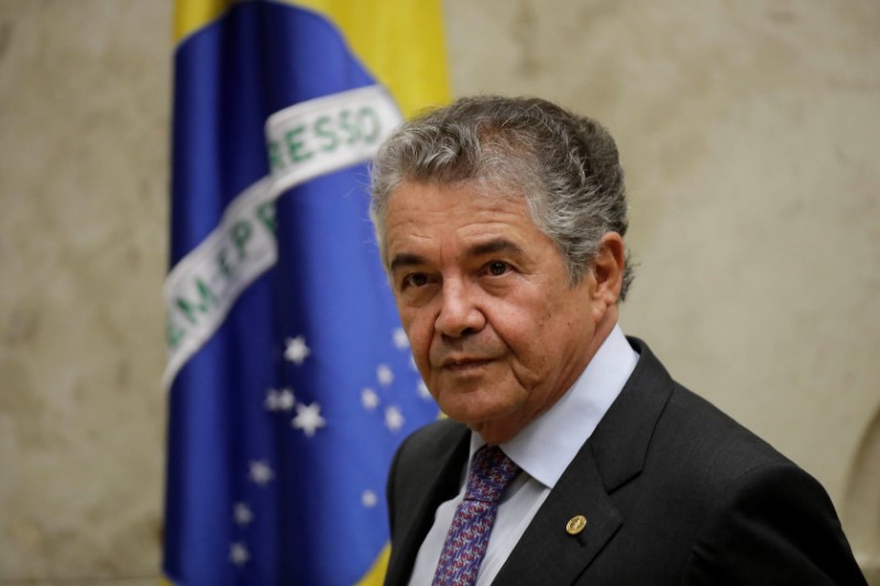 © Reuters. Ministro Marco Aurélio Mello durante sessão do STF