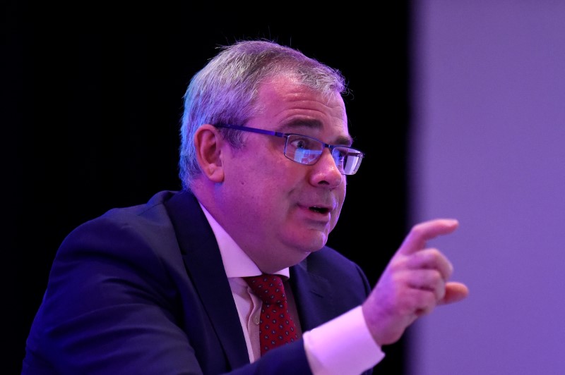 © Reuters. Chief Executive Officer of Allied Irish Bank Bernard Byrne looks on at the Allied Irish Bank Annual General Meeting in Dublin