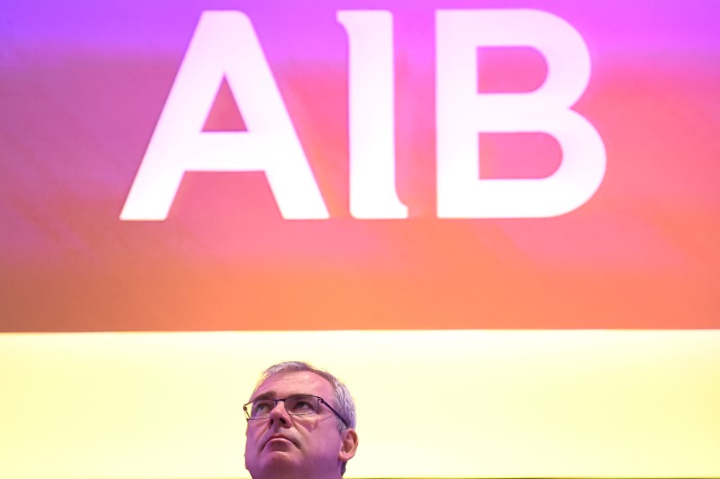 © Reuters. FILE PHOTO: Chief Executive Officer of Allied Irish Bank Bernard Byrne looks on at the Allied Irish Bank Annual General Meeting in Dublin