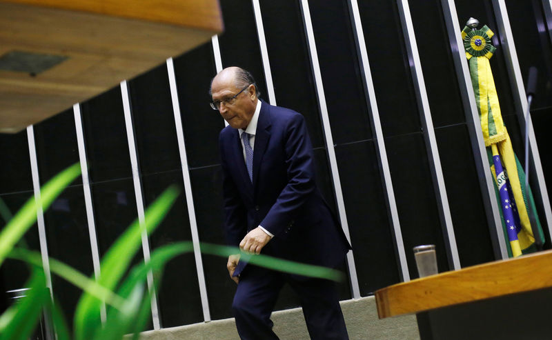 © Reuters. Pré-candidato do PSDB à Presidência, Geraldo Alckmin, no Congresso Nacional