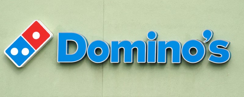 © Reuters. The Domino's logo is seen in Golden, Colorado