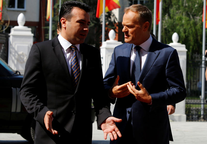 © Reuters. مقدونيا تتوقع تحديد موعد محادثات انضمامها للاتحاد الأوروبي قريبا
