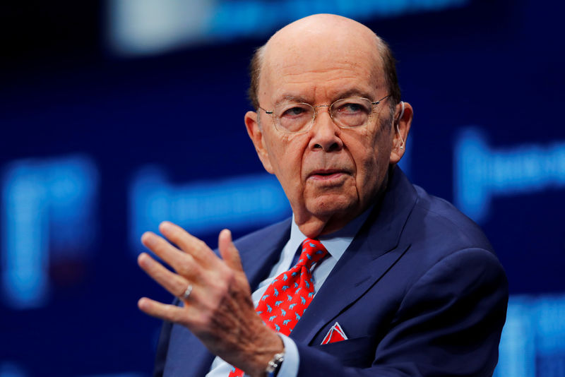 © Reuters. Wilbur L. Ross Jr., Secretary, U.S. Department of Commerce, speaks at the Milken Institute 21st Global Conference in Beverly Hills, California