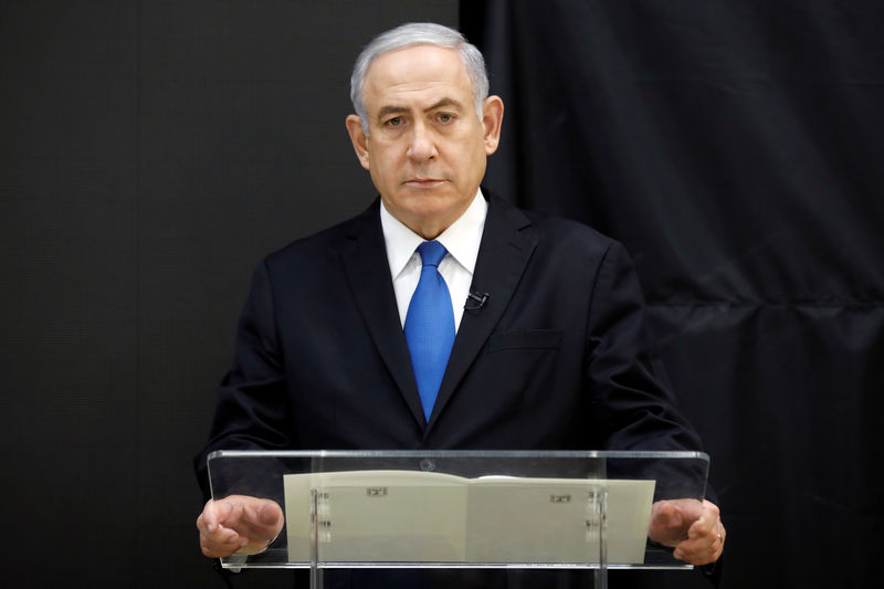 © Reuters. Premiê israelense, Benjamin Netanyahu, em Tel Aviv