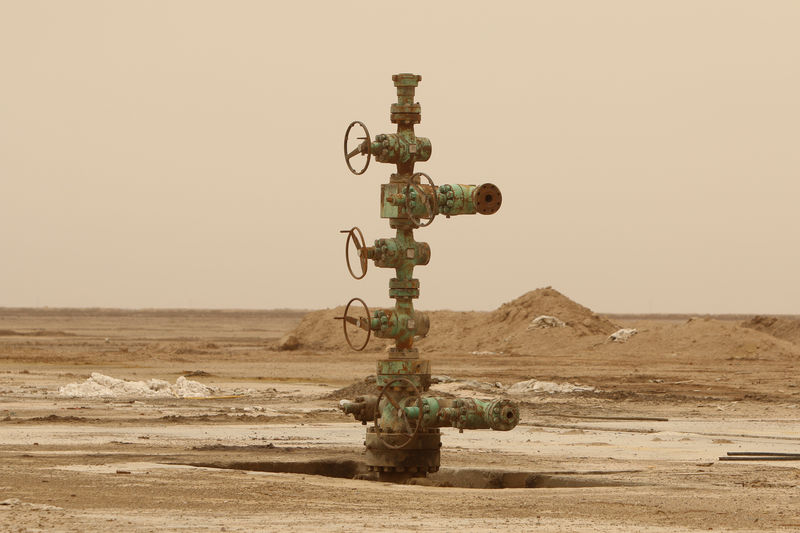 © Reuters. An oil well is seen at the Sindbad oil field near the Iraqi-Iranian border in Basra