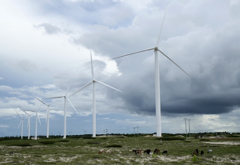 © Reuters. Turbinas eólicas fotografadas no Ceará, Brasil