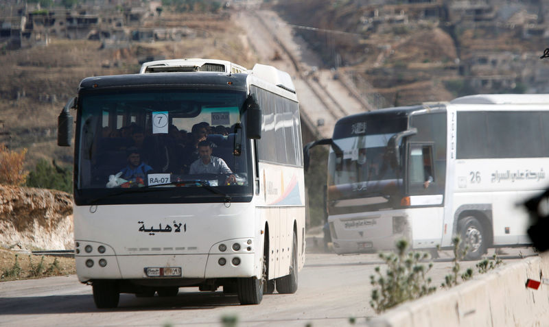 © Reuters. Los rebeldes empiezan a evacuar el último enclave sitiado de Siria