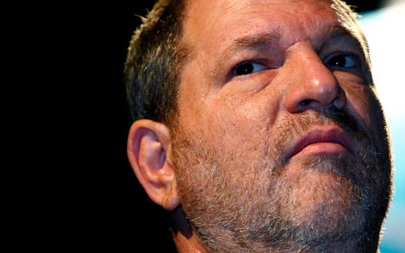 © Reuters. FILE PHOTO: Harvey Weinstein, Co-Chairman of the Weinstein Company, attends the inaugural Middle East International Film Festival in Abu Dhabi