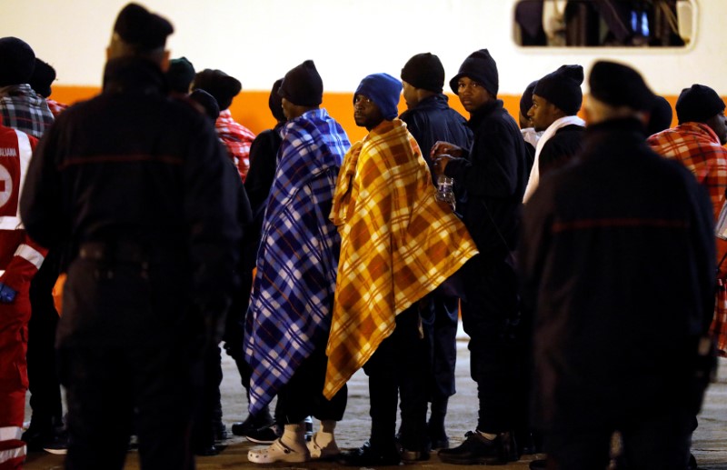 © Reuters. مهاجرون نيجيريون يقاضون إيطاليا بشأن تعاونها مع خفر السواحل الليبي