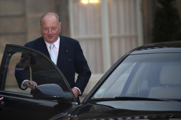© Reuters. Belgium businessman Frere leaves the Elysee Palace in Paris