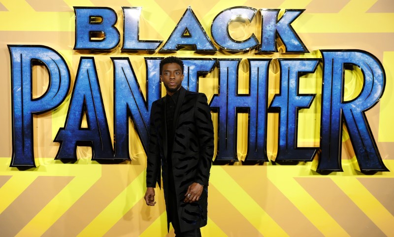 © Reuters. Actor Chadwick Boseman arrives at the premiere of the new Marvel superhero film 'Black Panther' in London