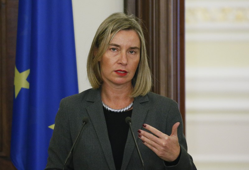 © Reuters. Chefe de política externa da UE, Federica Mogherini, em Kiev