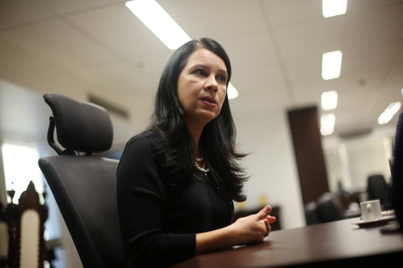 © Reuters. Ministra-chefe da AGU, Grace Mendonça, durante entrevista à Reuters em Brasília