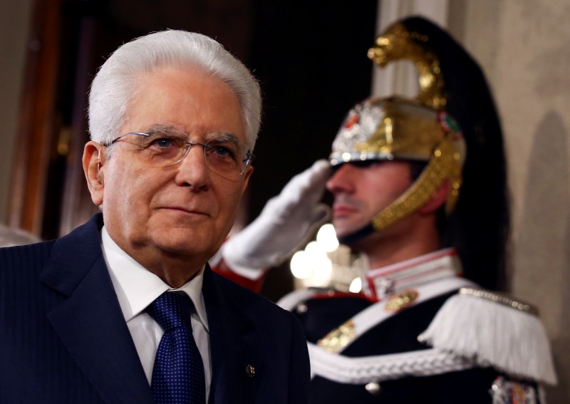 © Reuters. Presidente italiano, Sergio Mattarella