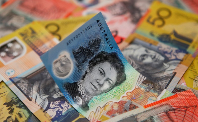 © Reuters. FILE PHOTO: Illustration photo of Australian dollars