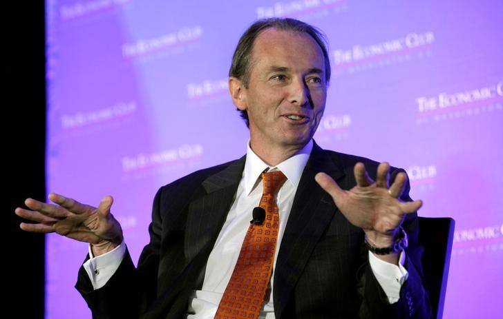 © Reuters. FILE PHOTO: Morgan Stanley CEO James Gorman participates in a conversation-style interview